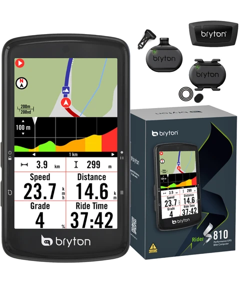 BRYTON Rider S810T avec kit double capteur de cadence/vitesse et moniteur de fréquence cardiaque